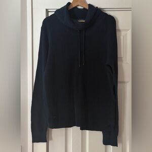 Ralph Lauren Waffle Knit Cowel Neck Navy Sweater Size‎ XL EUC